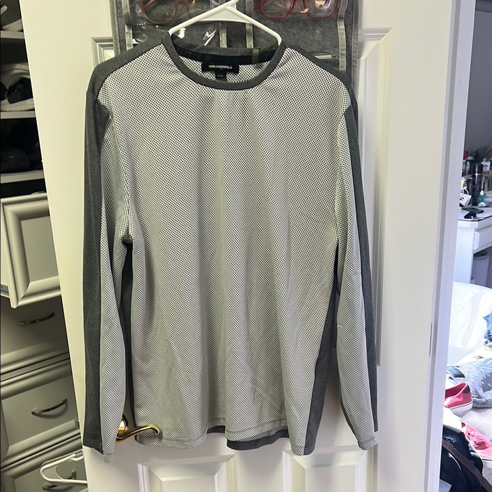 Karl Lagerfeld Gray Long Sleeve Shirt Men’s